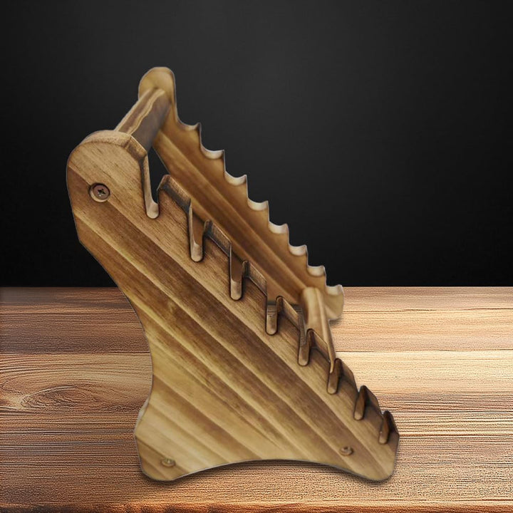 Mini Messerständer, 1 Stuck Holz Taschenmesser Display Halter, 7-Lagiger Messer-Präsentationsständer