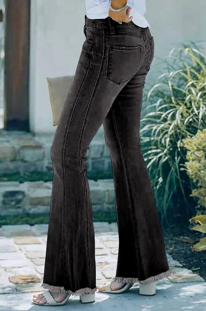 Necooer Distressed Jeans Für Damen Bell Bottom Jeans Für Damen Stretch Skinny Denim Jeans Mit Hoher
