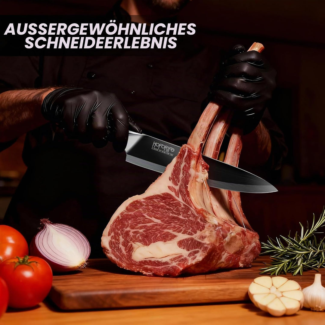 20cm Chefmesser Japanisches Handgeschmiedetes Kochmesser Aus Hochkohlensoffstahl Mit Ergonomischem H