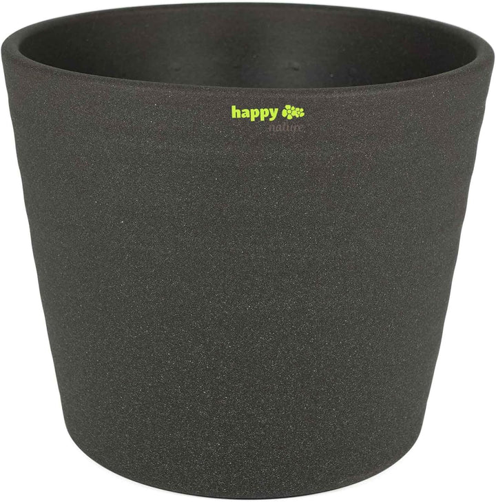 happy nature Set6 6 Keramik Hydro Blumentöpfe Maui anthrazit 13/12 Ø 16 cm H 13,5 cm