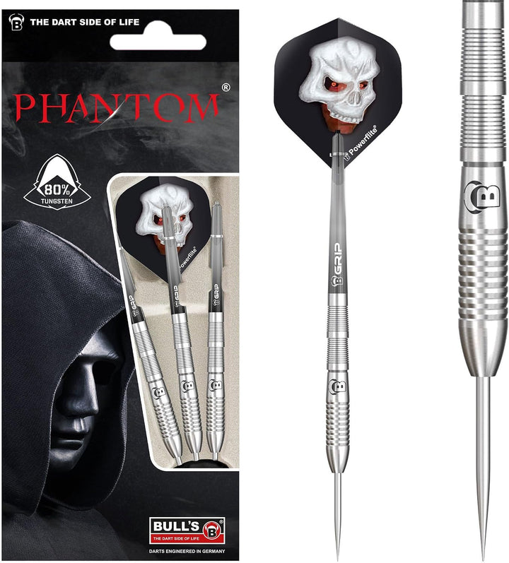 Phantom Steel Dart, aus hervorragendem 80 % Tungsten (Wolfram). 5 Barrelvarianten mit unterschiedlic