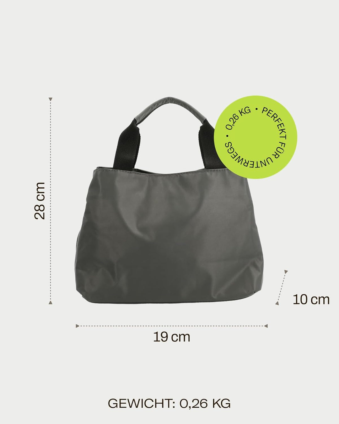 Picard Damen Henkeltasche HAPPY aus Nylon Klein, Mittel | mit Magnetverschluss | Henkeltasche | Allt