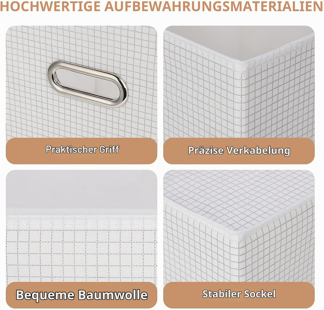 Würfel Aufbewahrungsfächer 3 Pack, 31 cm zusammenklappbare Aufbewahrungsfächer, Stoffaufbewahrungswü