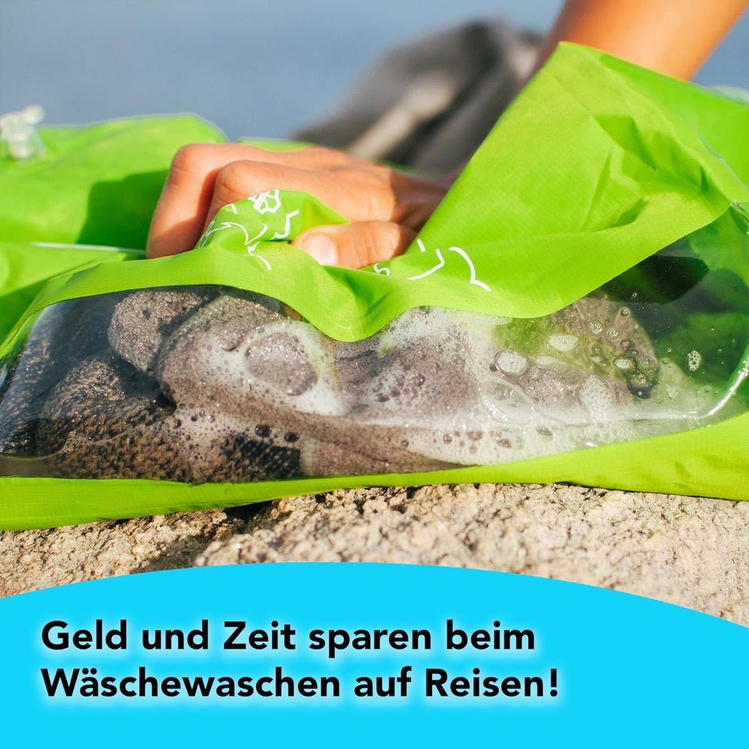 Scrubba Waschbeutel Set 2.0 – Tragbare Reise-Waschmaschine für Hotel und Reisen - Leichter, Kleiner