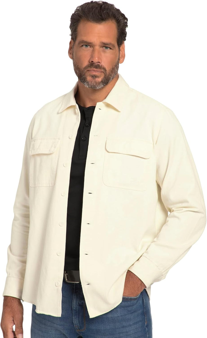 JP 1880 Herren grosse Grössen Übergrössen Menswear L-8XL Hemd, Overshirt, Langarm, Kentkragen, Moder