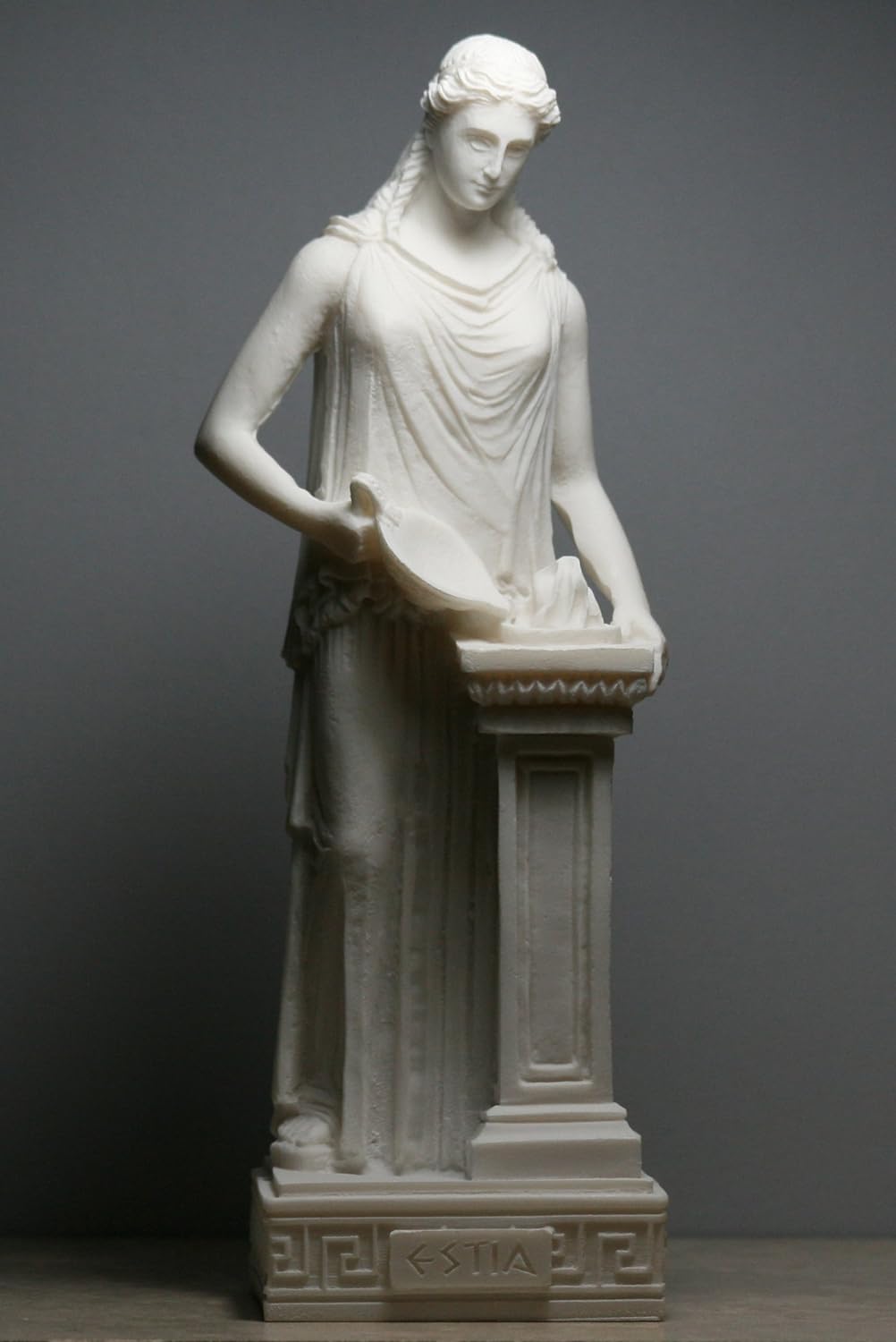 Hestia Vesta Statue Göttin der Home Familie Hearth Alabaster Skulptur 26 ΄ ΄