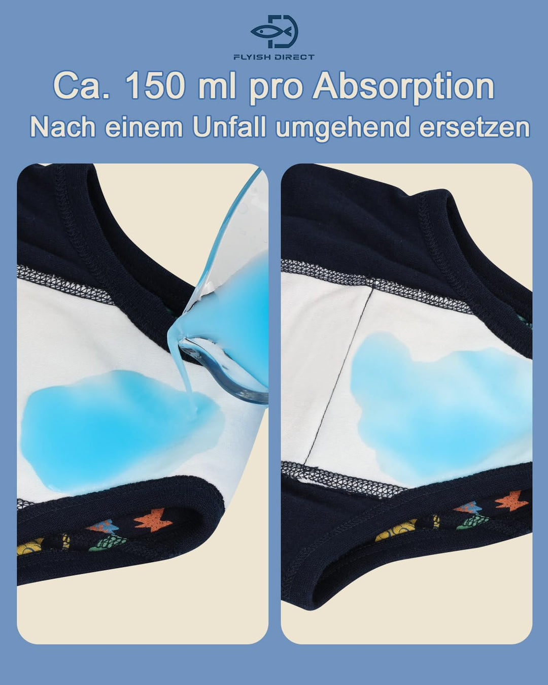 Flyish Packung mit 6 Baby Trainingshosen Töpfchen Unterwäsche Kleinkinder Windelhosen Toilettentrain