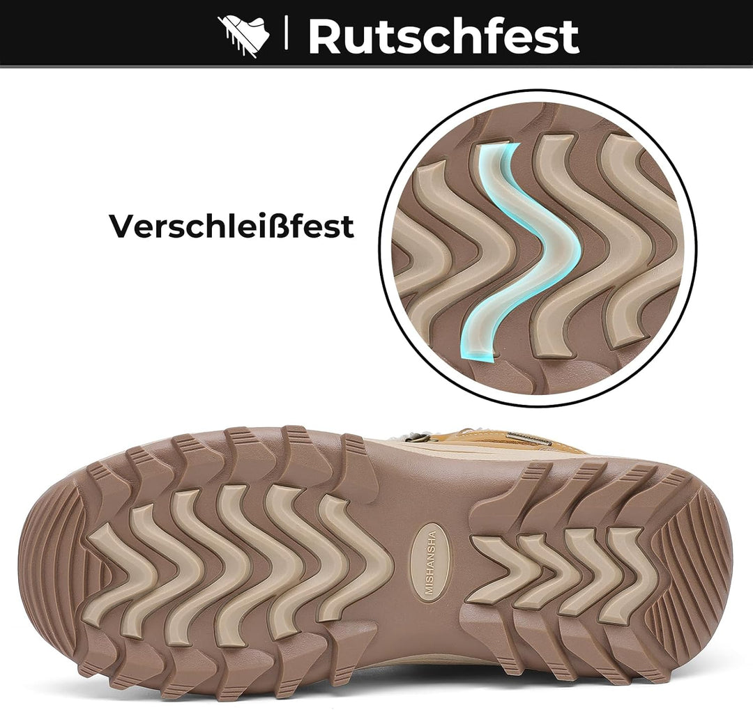 Mishansha Winterschuhe Damen Gefüttert Winterstiefel Herren Warm WinterBoots Gr.36-48 39 EU Gelb 40,