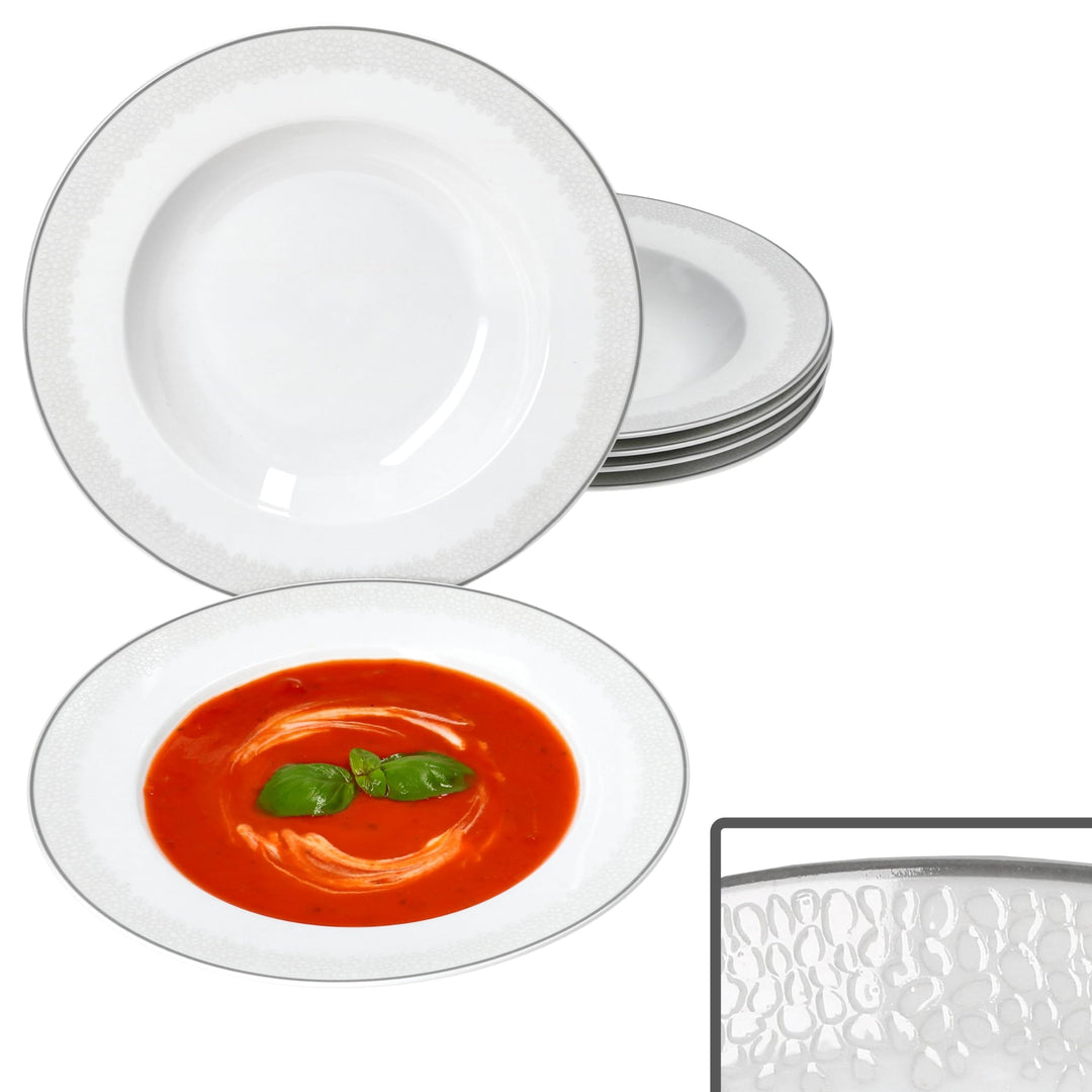 Ritzenhoff & Breker 6er Set Venezia Suppenteller I Ø21,8cm I 200ml I 6 Personen I Elegante Tiefe Tel