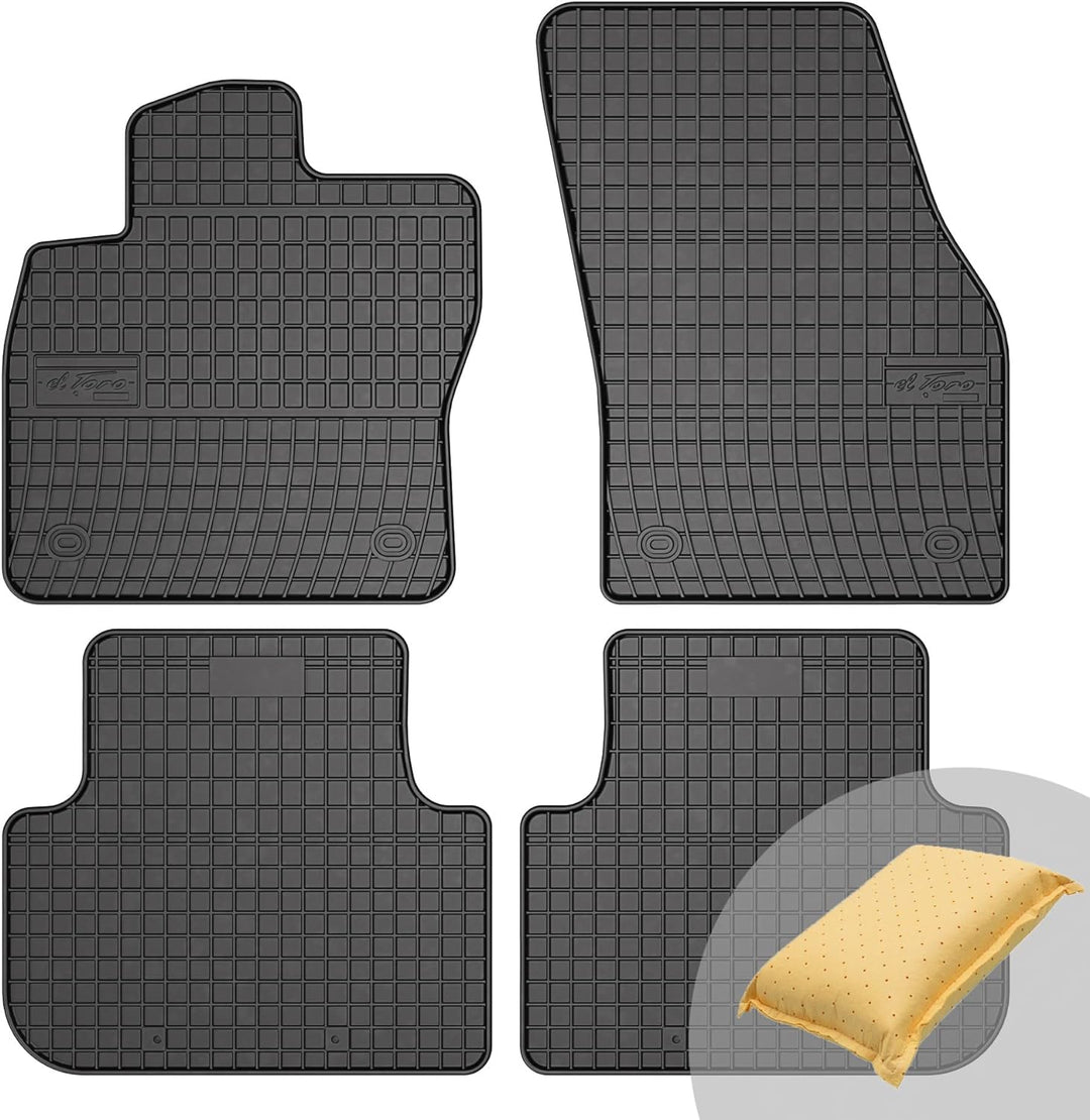 FROGUM EL Toro Gummimatten Ganzjähriges-Set von Autofussmatte Auto Fussmatten für Volkswagen Tiguan