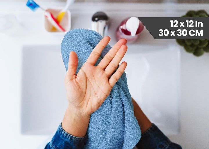 Utopia Towels Premium-Fingerspitzen-Handtuch, 30,5 x 30,5 cm, Electric Blue, 600 g/m², 100% Baumwoll
