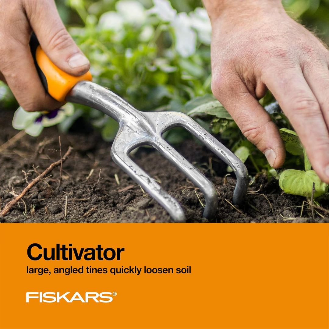 Fiskars Ergo Gartenwerkzeug-Set Recyclable Package schwarz/orange, Recyclable Package