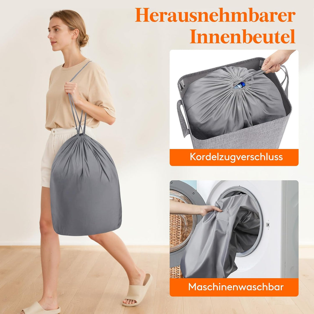 Lifewit 100L Pfandflaschen Sammelbehälter mit Deckel, Gross Pfandflaschen Aufbewahrung, Behälter Lee