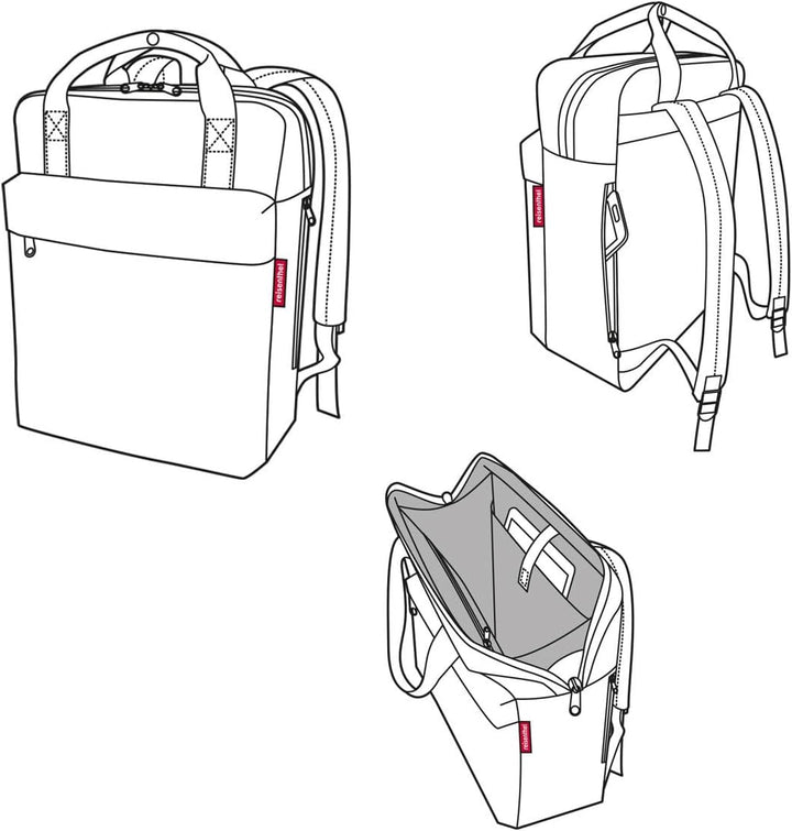 reisenthel allday backpack M - vielseitiger Rucksack für Alltag, Reisen, Einkaufen oder Arbeit - was