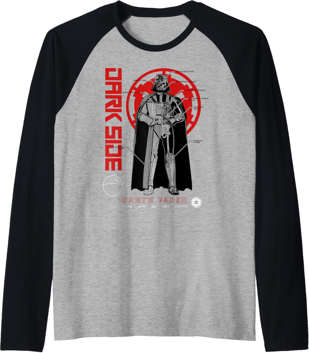 Star Wars Darth Vader Schematic Raglan