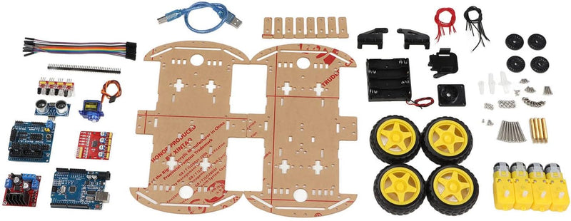 Marhynchus DIY Smart Robot Car Chassis Kit, Tracking Motor Robot Smart Car Platform 4WD für Teens DI