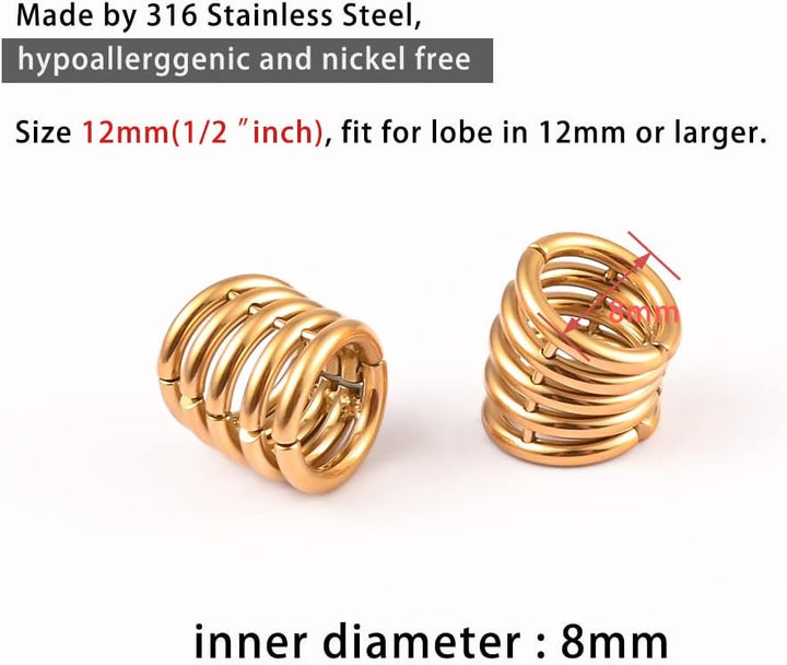 Ohr Gewichte Flesh Tunnel Plug Hangers Ringe Hoop Edelstahl für Gestreckte Expander Ohrpiercing 6mm
