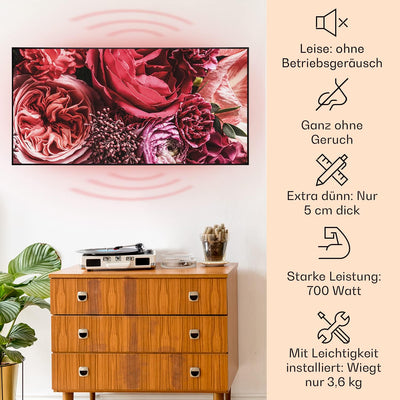 Klarstein Air Art Smart Infrarotheizung, Infrarot Heizung mit IoT/WiFi App-Steuerung, Erkennung Offe