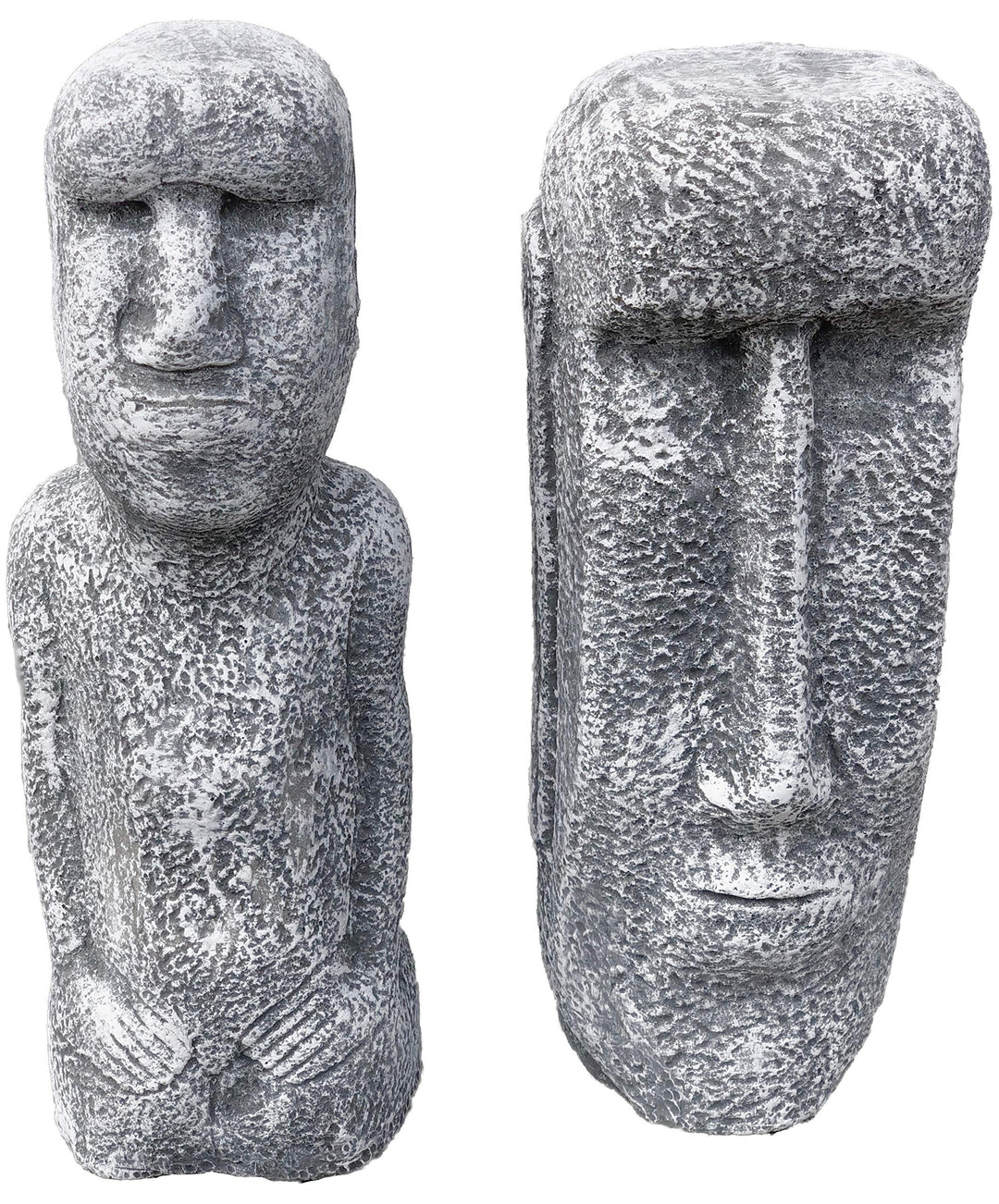 stoneandstyle 2 Osterinsel Figuren im Set, massiver Steinguss, frostfest bis -30°C