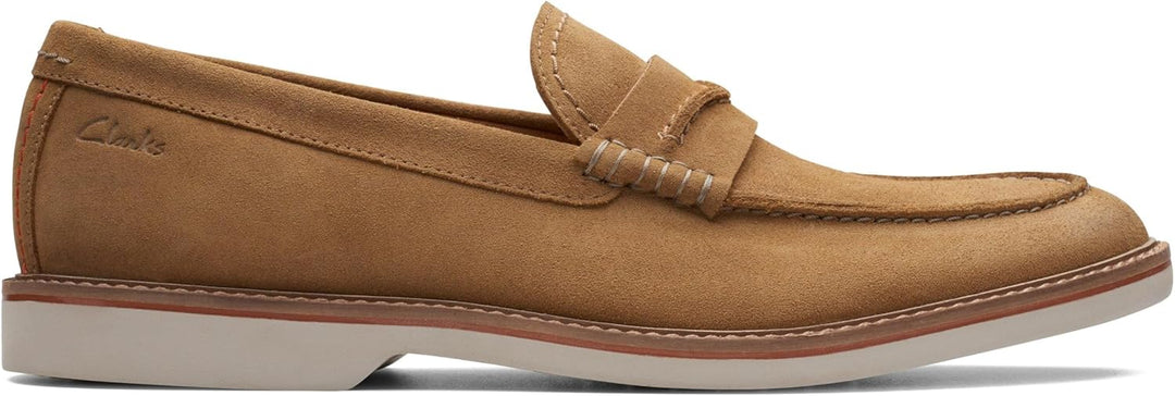 Clarks Herren Atticus Lt Slip Slipper, Dark Sand Suede