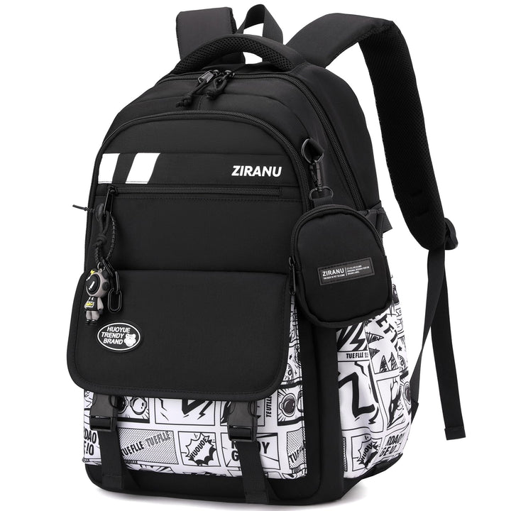 Amythe Schulrucksack Jungen Teenager, Gross Rucksack Schule Lässiger Oberstufe Schulranzen Wasserabw