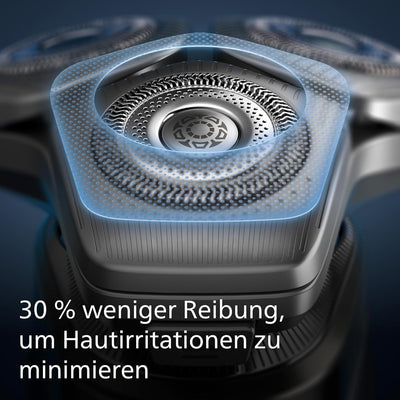 Philips Shaver S8000 – Elektrischer Nass-& Trockenrasierer mit SkinIQ Technologie in Eisblau mit int