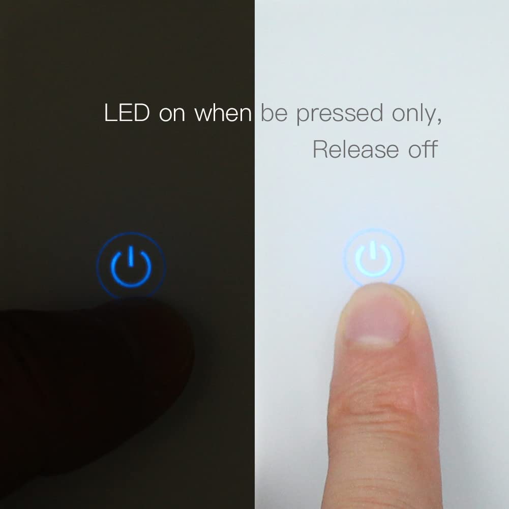 KTNNKG Fernbedienungsschalter Für Lichter, Drahtloser Elektrischer Schalter, 1 Empfänger und 2 Glas-