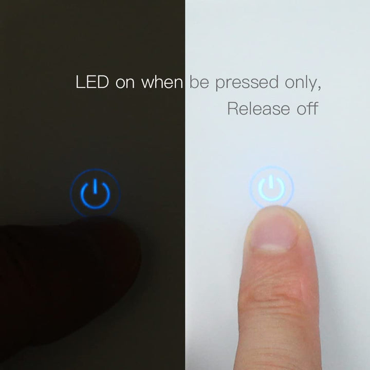 KTNNKG Fernbedienungsschalter Für Lichter, Drahtloser Elektrischer Schalter, 1 Empfänger und 2 Glas-
