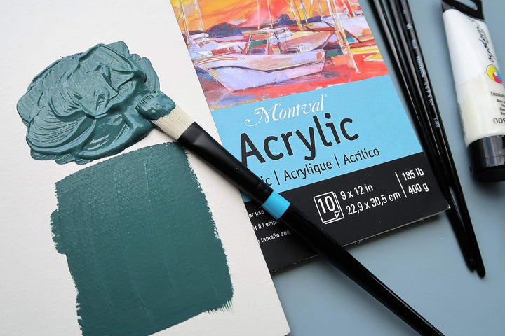 Canson Artist Series Acrylpapier, Faltblock, 22,9 x 30,5 cm, 10 Blatt (400 g) – Künstlerpapier für E