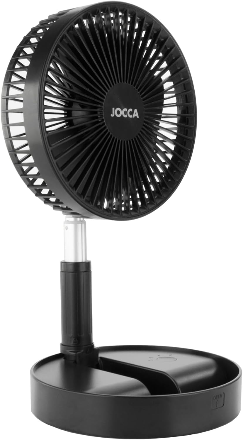 Jocca - Standventilator mit Fernbedienung | Wiederaufladbarer 7200mAh Akku | Tragbarer Ventilator |