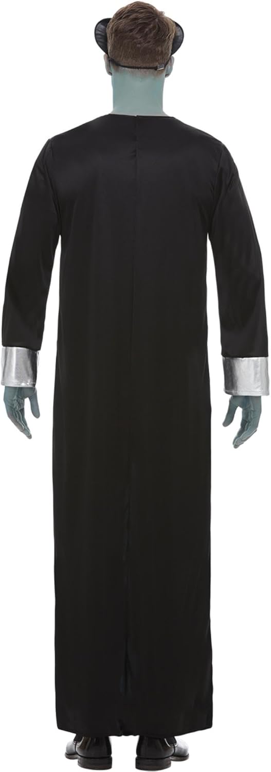 Smiffys Alien Lord Collection, Blue with Robe & EVA Mask, Halloween Space Fancy Dress, Alien Dress U