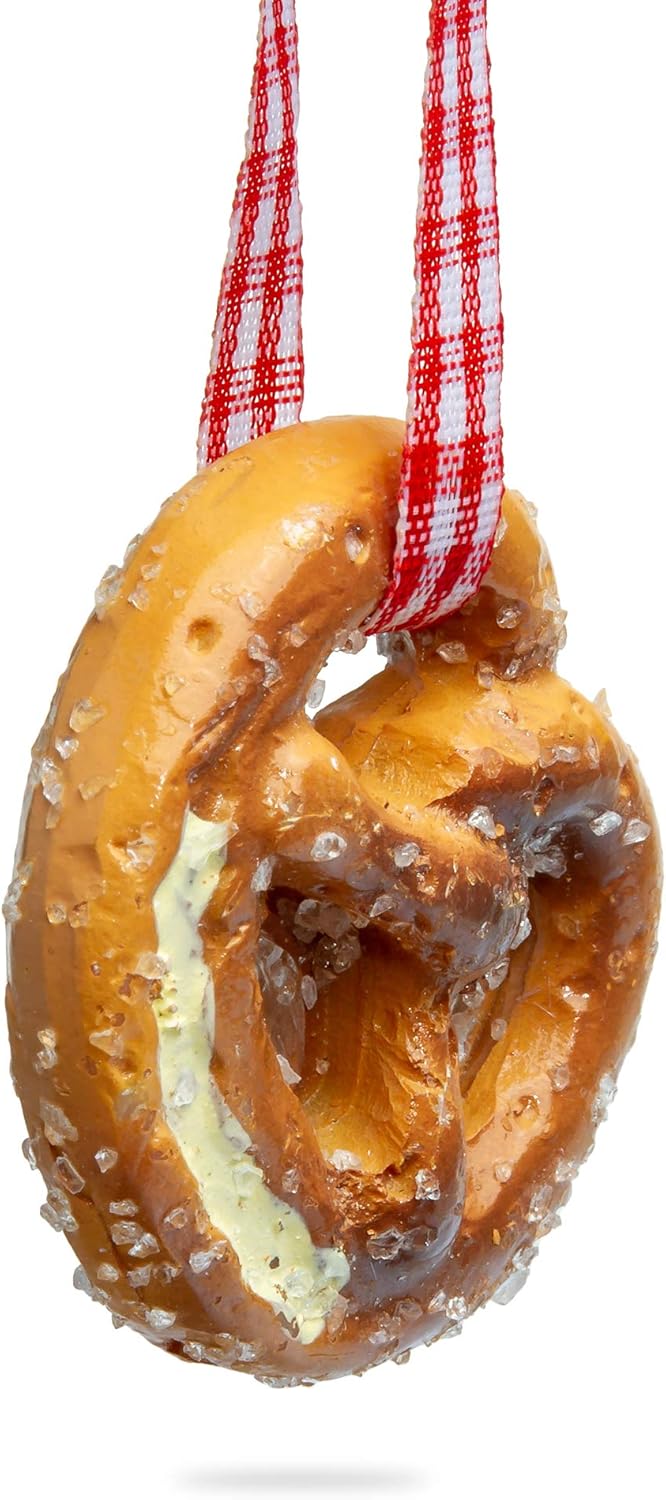 SIKORA BS693 Mini Brezel Ornamente Christbaumschmuck Weihnachtsbaum Anhänger 6er Set