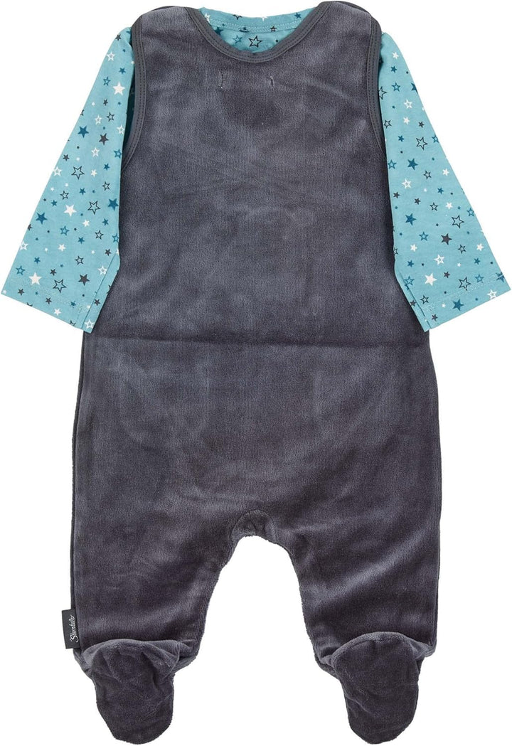 Sterntaler Baby-Jungen Strampler-Set Nicki Eisbär Elia Kleinkind-Schlafanzüge 56 Eisengrau, 56 Eisen