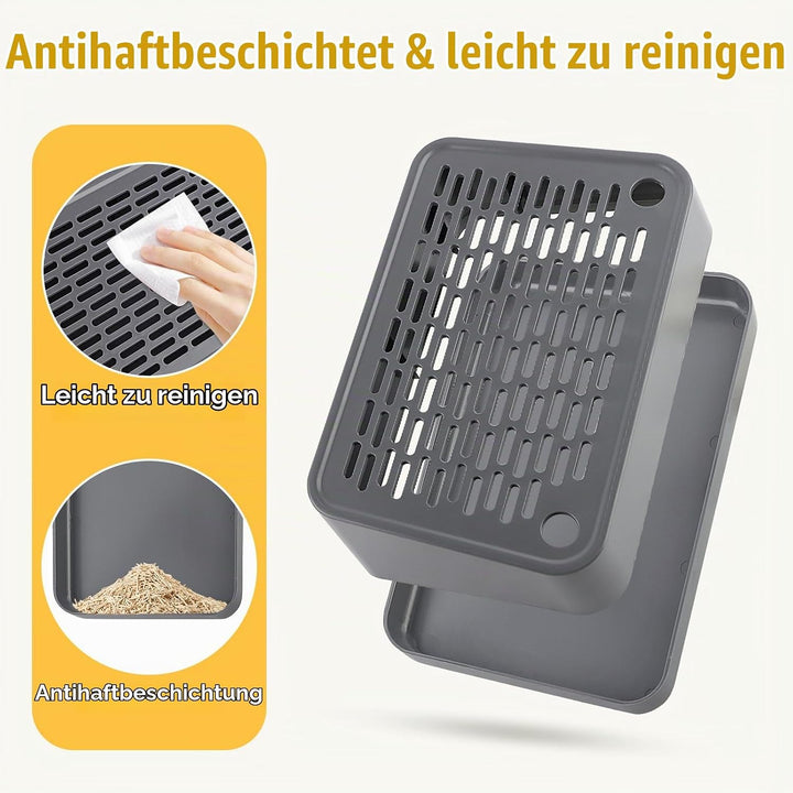 Katzenstreu Rampe, Katzentreppe/Katzentoilettenrampe/Katzenfänger Litter Trapper mit Filterfunktion,