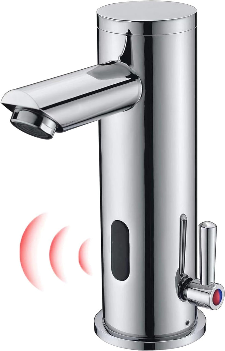 Gangang Infrarot Wasserhahn Bad mit Sensor Automatik Berührungsloser Waschtischarmatur Induktion Bad