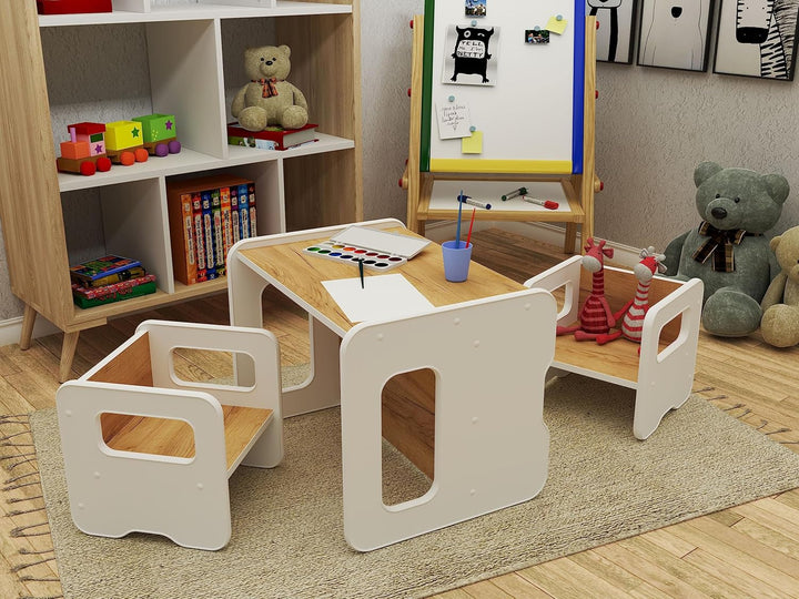 defiPad Sitzhocker für Kinder | Stylisch Wendehocker | Kindersessel ab 1 Jahr | Babystuhl Hocker Hol