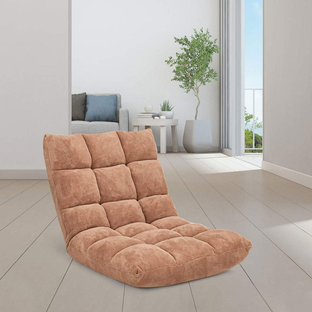 GOPLUS Bodenstuhl, Bodensofa mit Rückenlehne, Bodensessel mit Schlaffunktion, Floor Chair, Lazy Sofa