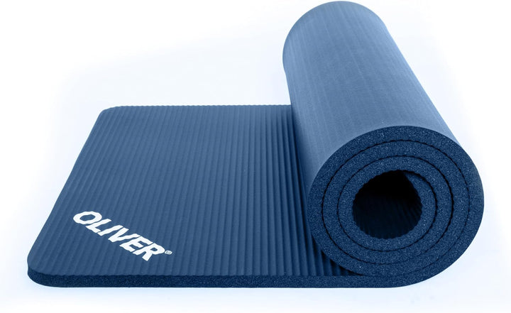 Oliver Gymnastikmatte mit Ösen 180 x 60 x 1 cm Yogamatte Pilates Fitnessmatte Gymnastikmatte rot gra