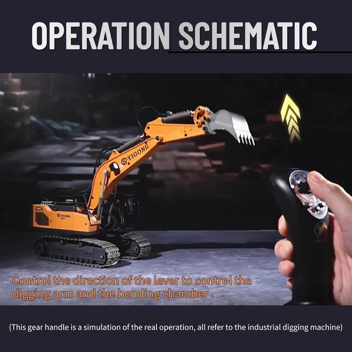 RC Bulldozer, 11 Kanal Ferngesteuertes Bulldozer Baufahrzeug Spielzeug 1:20 Voll funktionsfähiger RC