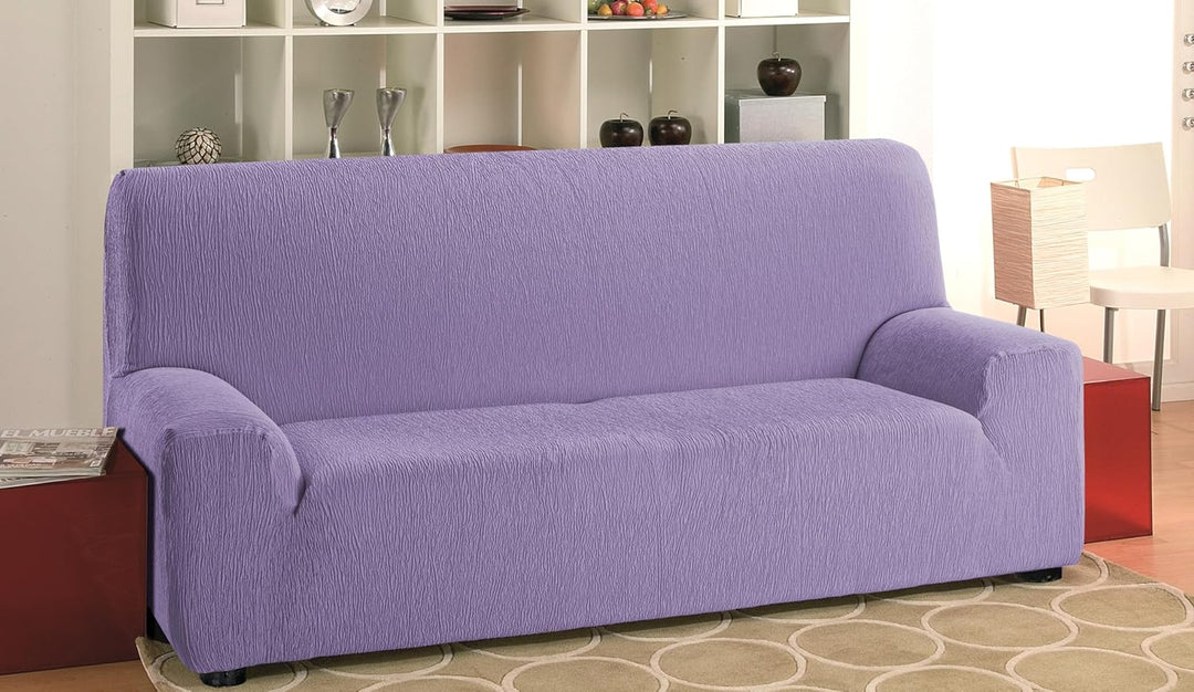 Martina Home Emilia Elastischer Sofabezug für 3-Sitzer, Lila, 170 bis 220 cm breit 3 Sitzer Lila, 3