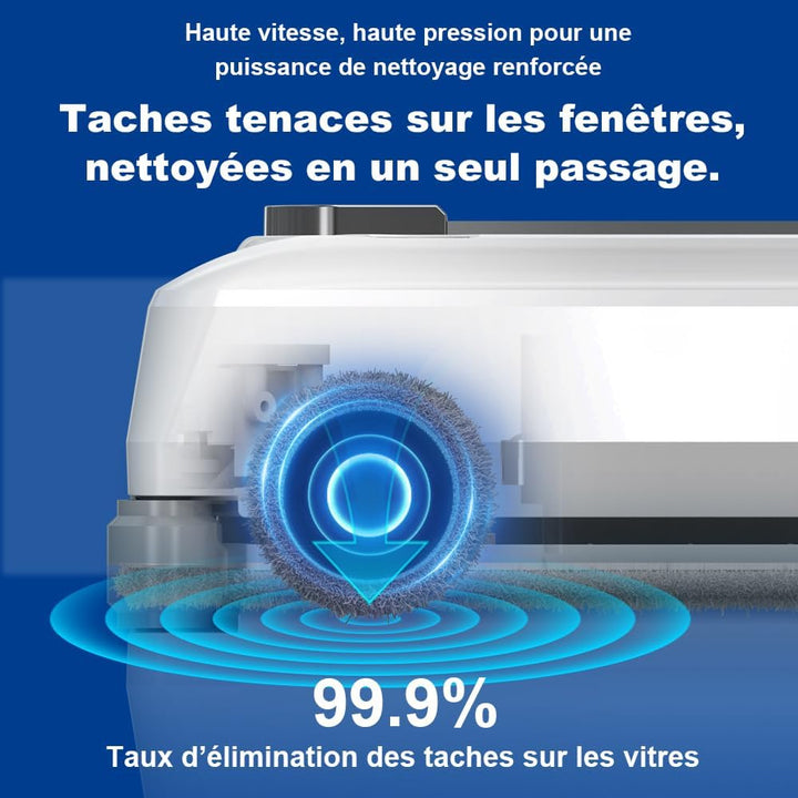 LIECTROUX Fensterputzroboter S9, 2 rotierende Bürsten, Sprühpumpe mit 6 Düsen, bürstenloser Motor, 9