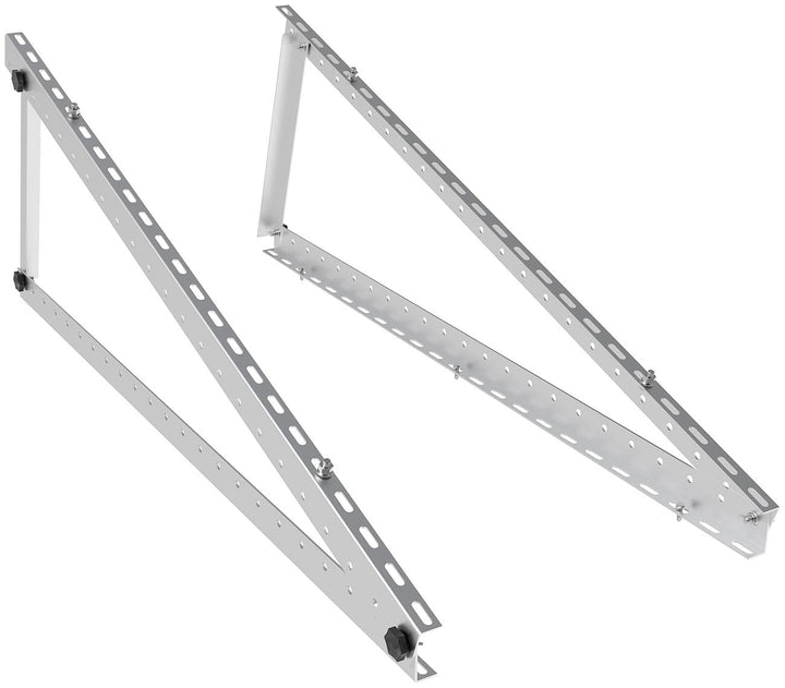 revolt Solar Wandhalterung: 2er-Set Verstellbare Aluminium-Solarpanel-Halterung, 48" / 118 cm (Balko