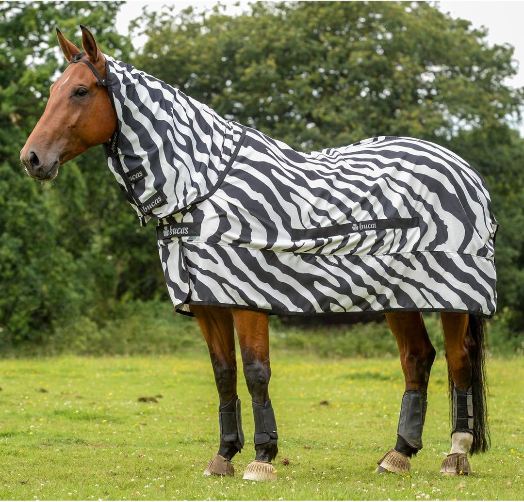 Bucas Sweet-itch Full-Neck - zebra, Groesse:165, 165