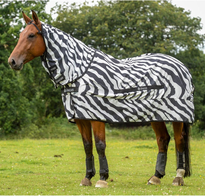Bucas Sweet-itch Full-Neck - zebra, Groesse:165, 165