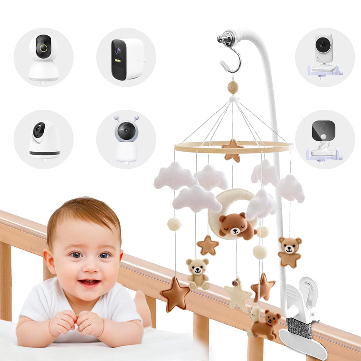 Mobile Halterung für Babybett Wickeltisch, 68cm Flexibel Klammerhalter Kinderzimmer-Dekoration, Univ