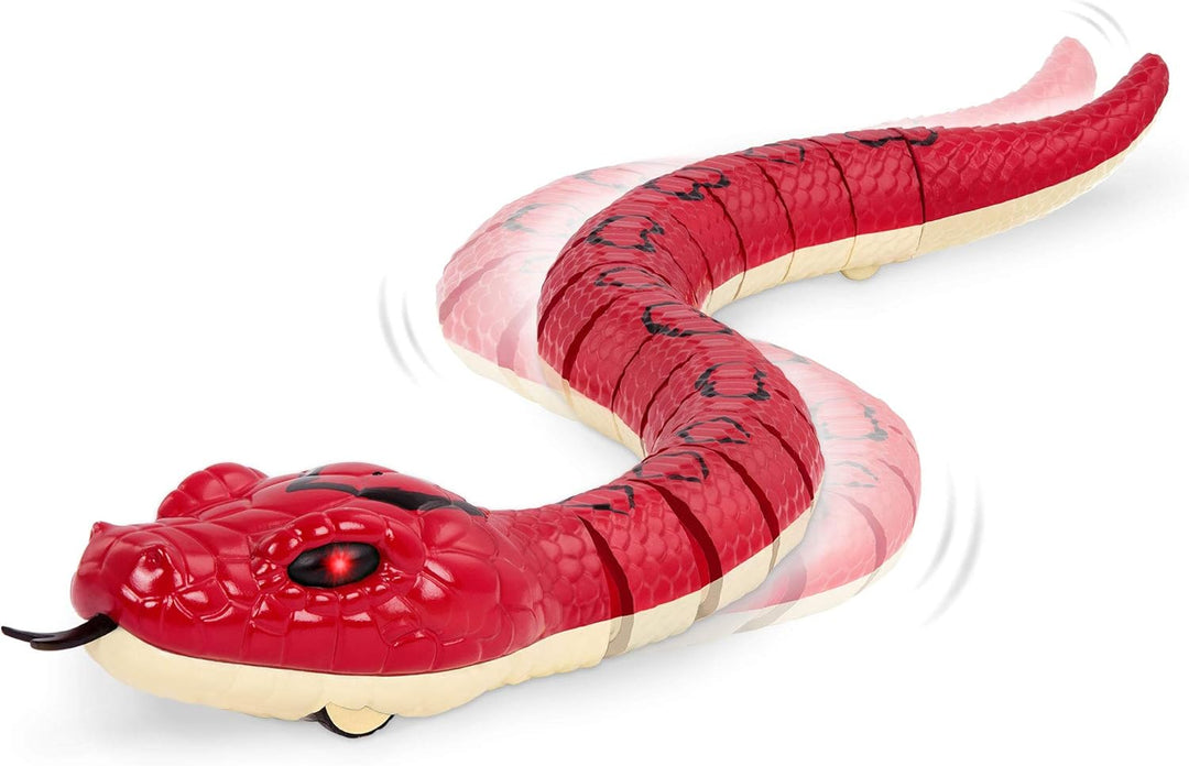 Terra Ferngesteuerte Schlange Rot – RC Boa mit leuchtenden LED Augen und Fernbedienung – Spielzeug a