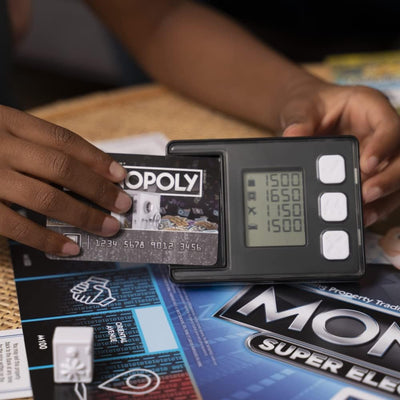 Monopoly Super Electronic Banking-Brettspiel | elektronischer Terminal; wählen Sie Ihre Belohnungen