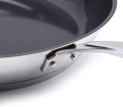Fiskars 1023759 Bratpfanne, Edelstahl, Grau, 24 cm , 48x25.5x6 cm