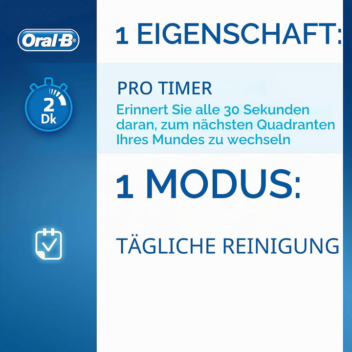 Oral-B Junior Elektrische Zahnbürste/Electric Toothbrush für Kinder ab 6 Jahren, mit 2 Putzmodi und