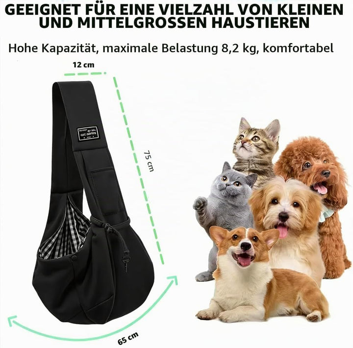 mymai Hundetragetasche, Wendbarer Transporttasche für Hunde und andere Haustiere bis 15 kg Tragetuch